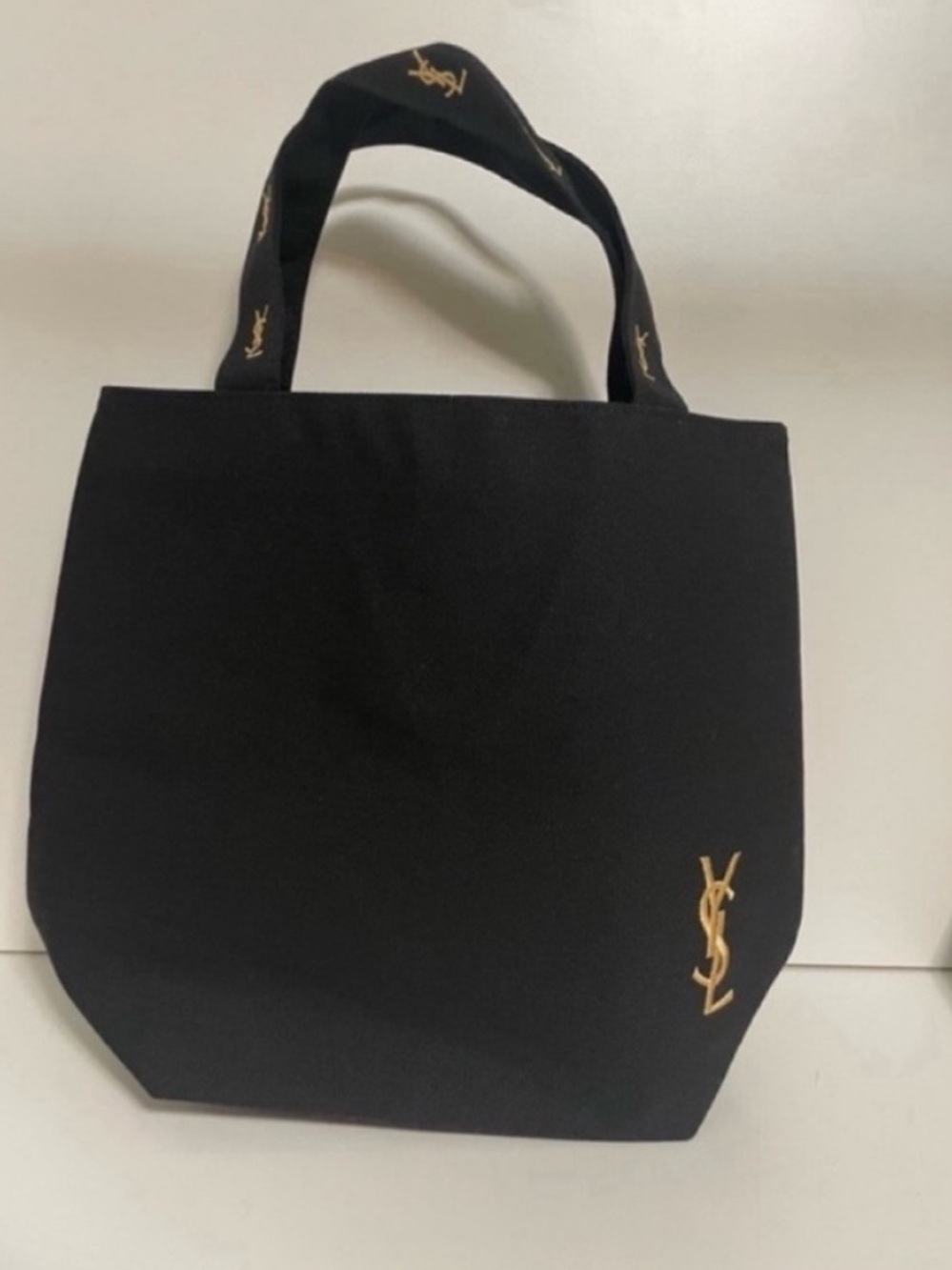 Saint Laurent Black Tote with Gold YSL Emblem